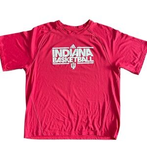 ADIDAS ClimaLite‎ Indiana University Hoosiers Basketball Short Sleeve Red Large